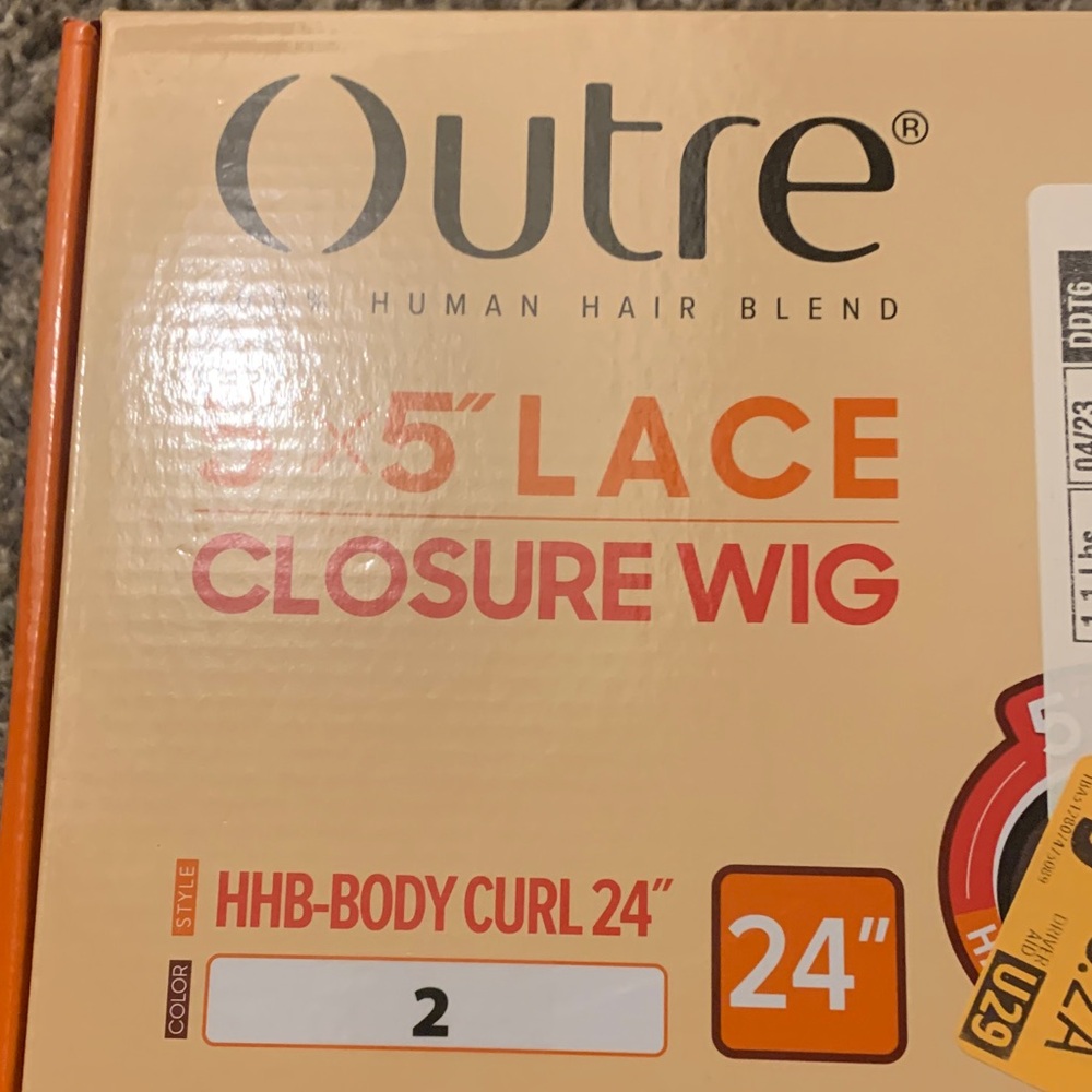 5" Lace Closure Wig - Body Curl 24" in Natural Black
